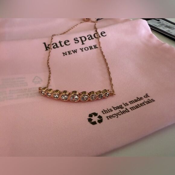 Kate Spade New York Rose Gold Circle of Love Adjustable Bracelet NWT - Picture 2 of 5